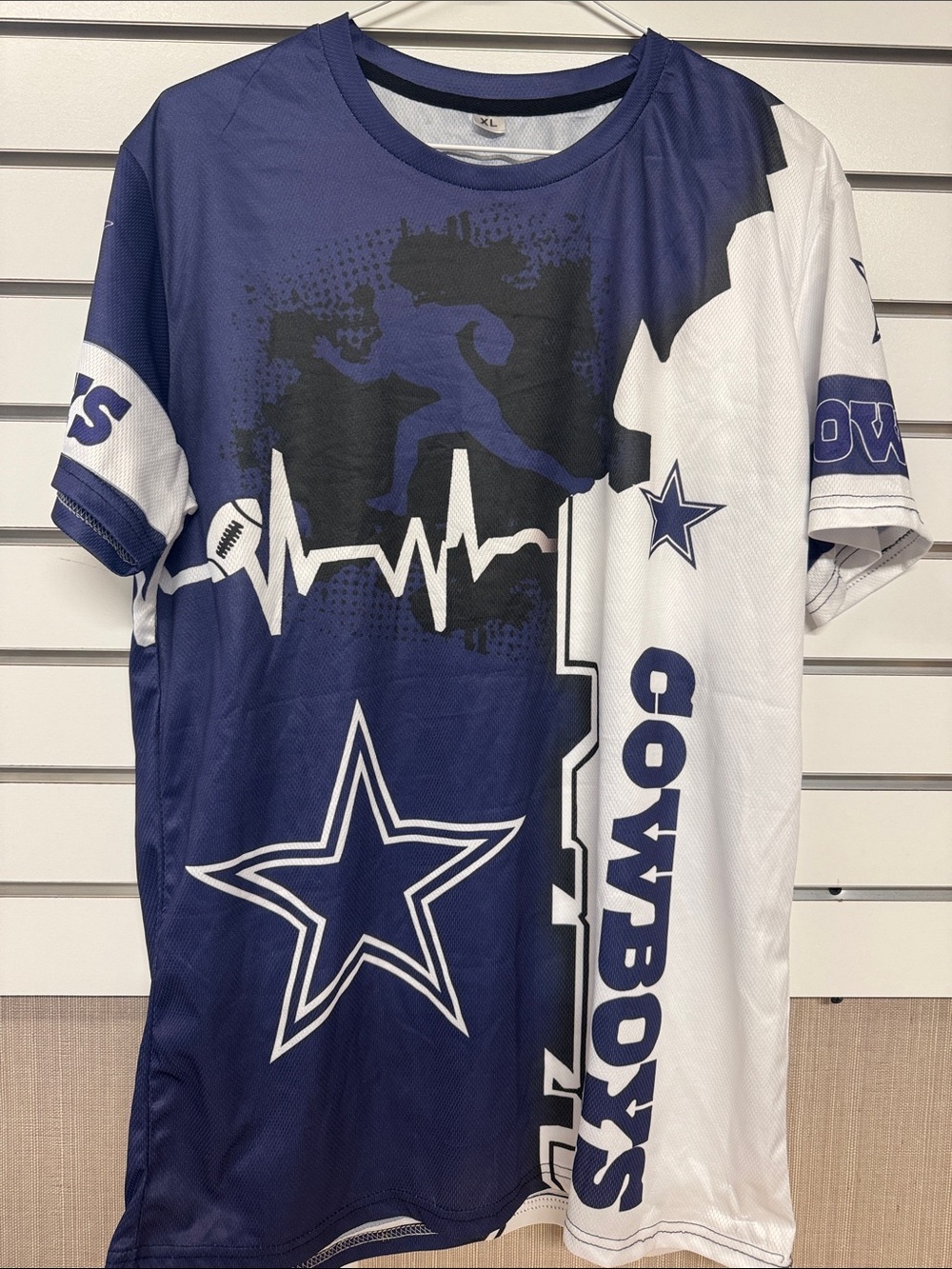Dallas Cowboys Graphic lightweight Performance XL Tee - Navy & White